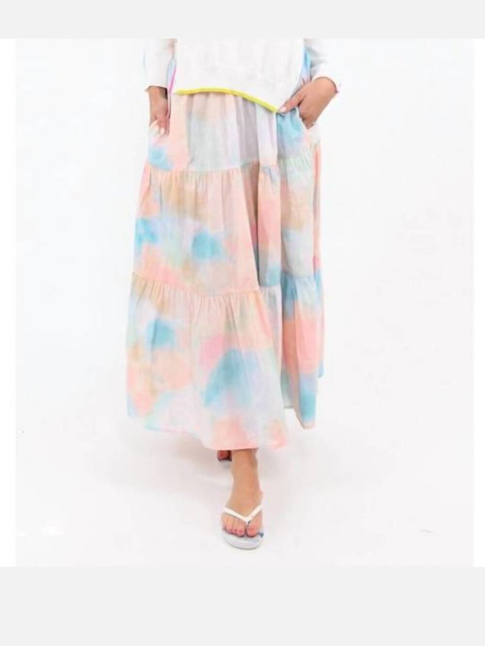 Kerri Rosenthal Gabrielle Maxi Skirt Sz Medium 'Blustery Day  Euro Summer  NWT